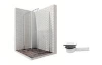 Душевой уголок Ambassador Diamond 12011104L-MA1, прямоугольный, точечный трап, 120х80