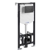 Система инсталляции для унитазов c клавишей смыва WasserKRAFT Aller 10TLT.010.ME.MB01 черный матовый