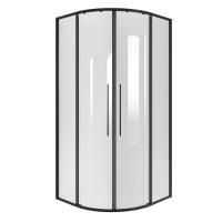 Душевое ограждение  Niagara Nova  NG-6826-34BLACK (90*90*195) полукруг, двери раздвижные