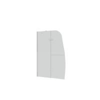 Шторка для ванны Grossman GR-102/2 (150*110) алюминиевый профиль, стекло прозрачное 6мм