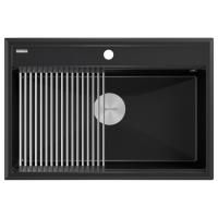 Мойка STEPIA 80, IT-GRANIT, PM117551-BLM, черный, 750х510, Paulmark