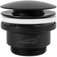 Донный клапан для раковины Hansberge H107 Черный матовый