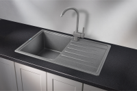 Мойка для кухни Granula Standart 7602 графит, 76х50 см, прямоугольная