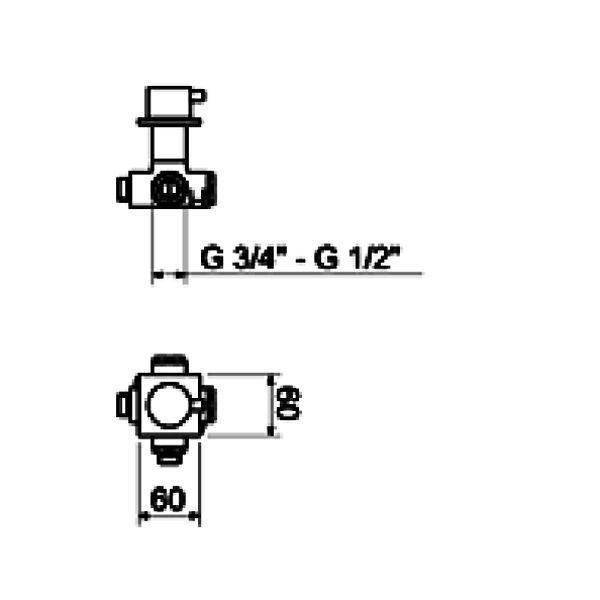 Смеситель для душа Webert Elio EL690102560