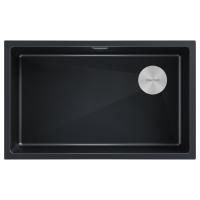 Мойка LUMI 74UNI-SKEW, IT-GRANIT, LU74SK-BLM, черный, 740х440, Paulmark