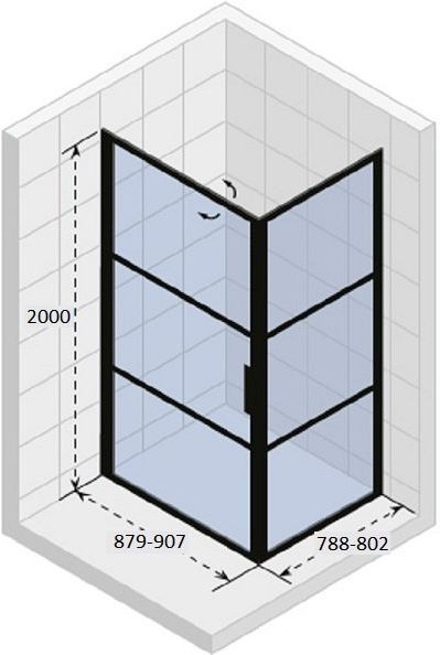 Душевой уголок Riho Grid GB201 90x80 GB2090080