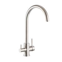 Смеситель для кухни с подключением фильтра FRAP F43899-45, сатин