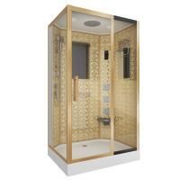 Душевая кабина Niagara Luxe NG-7711GR 90x120х215, низкий поддон, стенки золото
