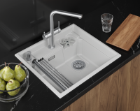 Мойка для кухни Granula Kitchen Space Rinzer 5807R арктик, 58х52 см, прямоугольная