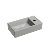 Умывальник Ceramicanova подвесной прямоугольный (чаша слева, отверстие под смеситель справа) цвет антрацит матовый Element 407x217x100