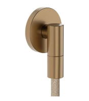 Настенная розетка с обратным клапаном Hansgrohe FixFit Fine S 28882140. матовая бронза 28882140