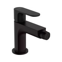 Hansgrohe Rebris S Смеситель для биде с металлическим сливным гарнитуром черный матовый 72212670