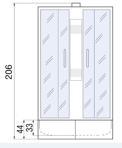 Душевая кабина River NARA Б/К 90/44 МТ, 90x90x206