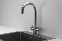 Смеситель для кухни Granula Kitchen Space 7104 сталь сатин, подключение к фильтру