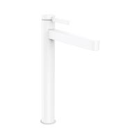 Hansgrohe Finoris Смеситель для раковины однорычажный 110 со сливным клапаном Push-Open белый матовый 76070700