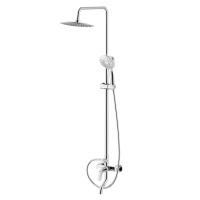 Душевая система Rossinka RS45-46 для ванны с регулируемой высотой штанги и лейкой "Тропический дождь"
