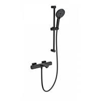 Смеситель для ванны с душем и термостатом WONZON & WOGHAND, Черный матовый (WW-C2011-A-MB)