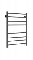 Полотенцесушитель водяной Stinox Classic 500x800, нижнее подключение, черный матовый, 1/2" ВР (внутренняя резьба), 8 перекладин