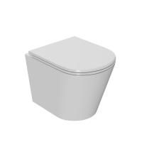 Унитаз подвесной Point Виктория безободковый, белый, сиденье дюропласт микролифт быстросъем., PN41061