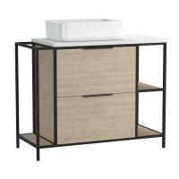 Тумба под раковину напольная Cersanit BOSQUET 100 для CREA 50 дуб, 63013