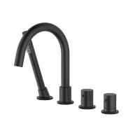 Смеситель на борт ванны с термостатом TIMO Saona 2330/03Y, черный