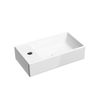 Умывальник Ceramicanova подвесной прямоугольный (чаша справа, отверстие под смеситель слева) Element 407x217x100
