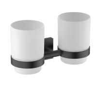 Стакан для ванной комнаты двойной Timo Selene 12034/03, черный