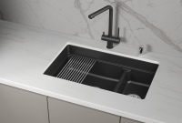 Мойка для кухни Granula Kitchen Space 7304iU шварц, 73х45 см, прямоугольная