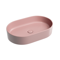 Умывальник Ceramicanova чаша накладная овальная (цвет Розовый Матовый) Element 608x385x122мм