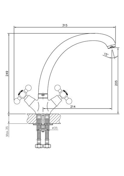 Смеситель для раковины Haiba HB4719-5
