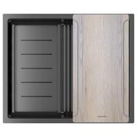 Мойка нерж. сталь NEXT-MULTI SINK 54 UNI, PM785445-GM, вороненая сталь,540х450мм, Paulmark