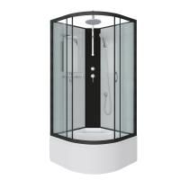 Душевая кабина Niagara Classic NG-6708-14BKT 90х90х210-240, высокий поддон 40 см, стекло прозрачное, черные профиля