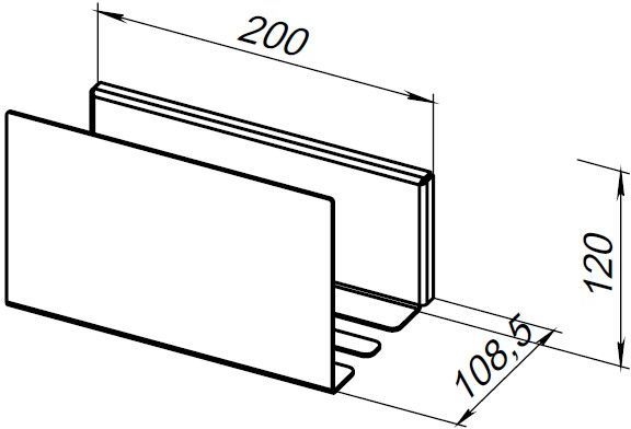 Полка Aquanet Магнум 20x120 белая