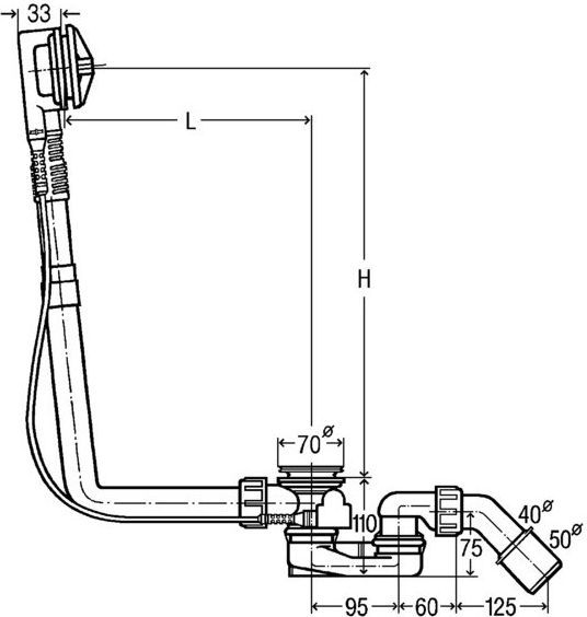 Слив-перелив для ванны Riho Viega Multiplex 560100310