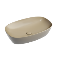 Умывальник Ceramicanova чаша накладная овальная (цвет Капучино Матовый) Element 600x380x138мм