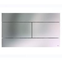 Панель механическая двойная SLIM, пластик, хром матовый, OLI 659046
