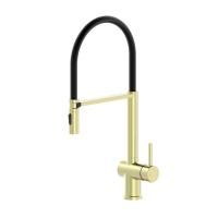 Смеситель для кухни с гибким изливом WONZON & WOGHAND, Брашированное золото (WW-88438003-BG)
