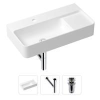Комплект 3 в 1 Lavinia Boho Bathroom Sink 21520512: накладная фарфоровая раковина 60 см, металлический сифон, донный клапан