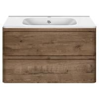 Тумба под раковину Vincea Vico 800 подвесная, 2 выкатных ящика soft close, V.Oak