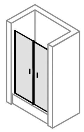 Душевая дверь в нишу Duschwelten МК 450 PT 900