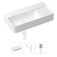Комплект 3 в 1 Lavinia Boho Bathroom Sink 21520500: накладная фарфоровая раковина 60 см, металлический сифон, донный клапан