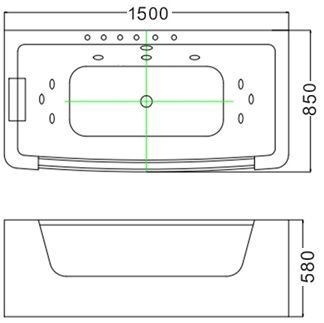 Ванна акриловая WeltWasser WW BULLEN 150/85 WT 150х85х58 г/м белая