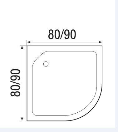 Душевая кабина River NARA LIGHT Б/К 90/15 МТ, 90x90x210