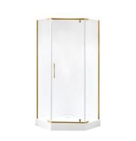 Душевое ограждение Niagara Nova NG-6405-08 GOLD 90x90x190 трапеция, дверь распашная
