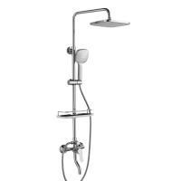 Душевая система Rossinka RS29-46 для ванны и душа с регулируемой высотой штанги, поворотным изливом и лейкой "Тропический дождь"