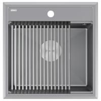 Мойка STEPIA 50, IT-GRANIT, PM115051-GRM , серый металлик, 500х510, Paulmark