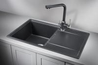 Мойка для кухни Granula 7804 черный, 78х50 см, прямоугольная