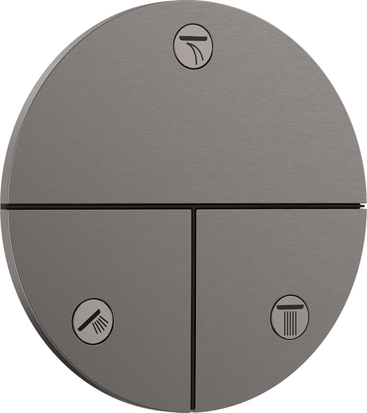 Клапан для скрытой установки Hansgrohe ShowerSelect Comfort S. 15558340. матовый черный хром 15558340