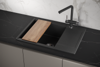 Мойка для кухни Granula Estetica 7003 черный, 70х50 см, прямоугольная