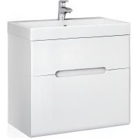 Тумба под раковину Jorno Moduo Slim 50 Mod.01.50/P/W белый глянец